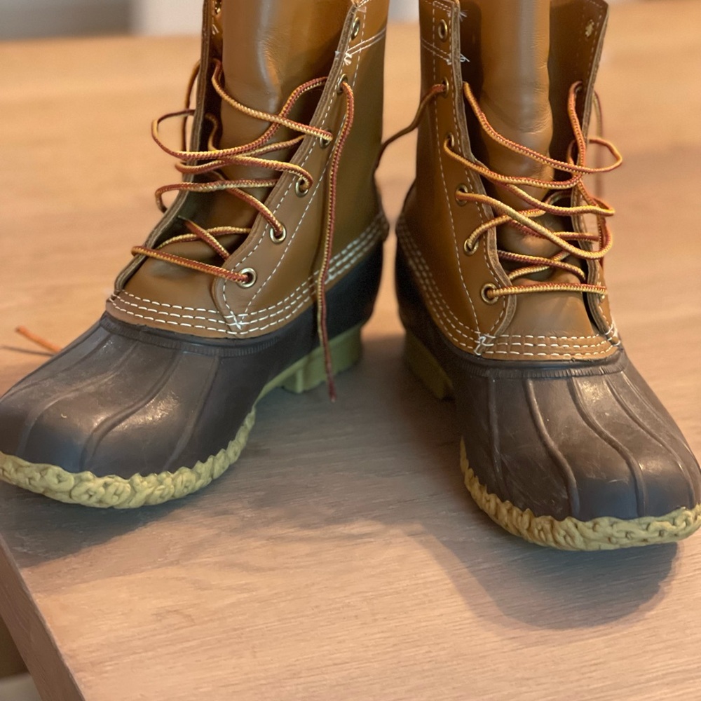 Brown and Black Duck Boots